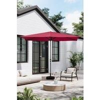 Outdoor Rectangular Waterproof Garden Parasol with Plastic Base
