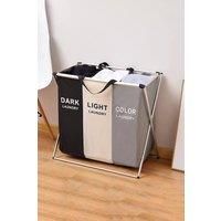 Large Detachable Laundry Basket Dirty Clothes Organizers Bag Sorter Hamper with Aluminum Frame