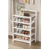 5-Tier Foldable Bamboo Shoe Rack