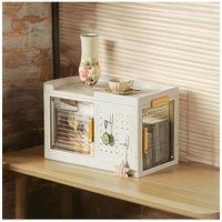 1-Tier Folding Storage Box Desktop Book Storage Cart