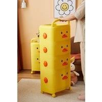 4 Tier Rolling Utility Cart with Drawer Utility Storage Organizer Multifunctional Storage Cart for Bathroom, Office, Living Room