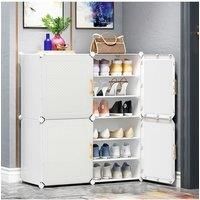 6 Tier Large Capacity Shoe Cabinet 4-Door Shoe Storage Rack