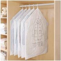 5-Pack Hanging Vacuum Compression Storage Bags for Space-Saving Organization and Protection
