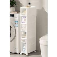4-Tier Cabinet Storage Drawer Organizer Cart Crevices Storage Rack With Wheels