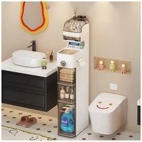 6 Tier Narrow Storage Organizer Rolling Storage Cabinet For Bathroom or Kitchen