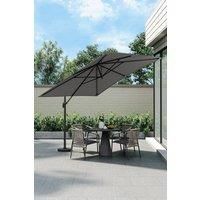 Rotating Square Outdoor Patio Cantilever Parasol with Fillable Base