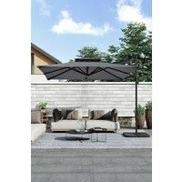 Outdoor Large Square 3M LED Cantilever Parasol with Square Base