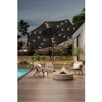 3m Patio Outdoor Crank Parasol Solar 24 LED Lights