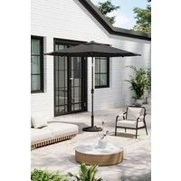 3m Patio Outdoor Crank Parasol Solar 24 LED Lights with Decorative Base