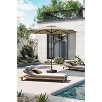 24 Solar LED Lights Patio Crank Parasol with Plastic Fillable Base