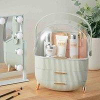 Livingandhome Dustproof Jewelry Makeup Organizer - Green