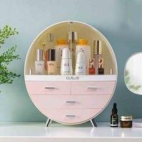 Livingandhome Dustproof Round Cosmetic Storage Organzier - Pink