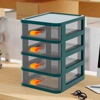 Livingandhome Drawer-style Stationery Storage Box - Green