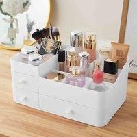 Livingandhome Makeup Organizer Storage With Drawers - White