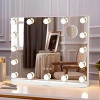 LivingandHome Living and Home Hollywood LED Lighted Cosmetic Mirror