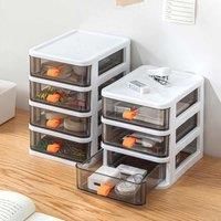 LivingandHome Living and Home White Drawerstyle Stationery Cosmetic Storage Box, White