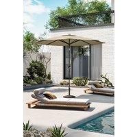 24 Solar LED Lights Patio Crank Parasol with Decorative Base