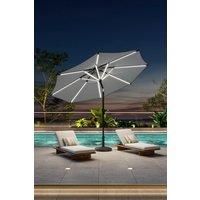 3m Solar Powered LED Outdoor Patio Umbrella with Resin Base