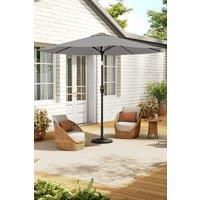 3m Solar Powered LED Outdoor Patio Umbrella with Decorative Base