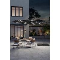 Garden Solar LED Lighted Patio Parasol£Cross Base & Square Base