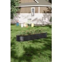 Metal Round Flower & Plant Raised Garden Bed