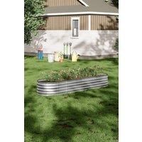 Metal Round Flower & Plant Raised Garden Bed