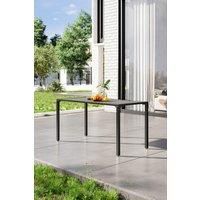 150cm W x 70cm D Garden Dining Table with Parasol Hole
