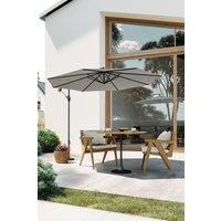 Large 3m Patio Parasol Garden Umbrella for Sunshade and Rain