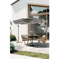 Large 3m Patio Parasol Garden Umbrella for Sunshade and Rainwith Cross Base