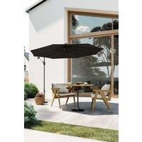 Black Large Garden Cantilever 3m Banana Parasol