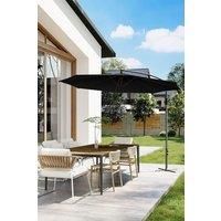 Black Large Garden Cantilever 3m Banana Parasolwith Cross Base