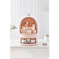 Freestanding Large Rotating Makeup Organizer For Dormitory & Bedroom Vanity Case
