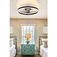 Black Cage Ceiling Fan Light