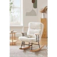 Adjustable Sherpa Upholstered Rocking Chair