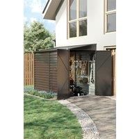270cm W x 144cm D x 202cm H Outdoor Steel Storage Shed