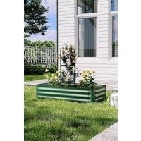 120cm W Bottomless Galvanized Steel Raised Garden Bed
