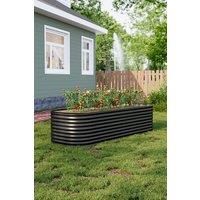 240cm W Flower & Plant Galvanized Steel Raised Garden Bed