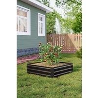 100cm W x 100cm D Charcoal Galvanized Steel Raised Garden Bed Planter Box