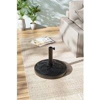 Woven Pattern Concrete-Filled Patio Umbrella Stand