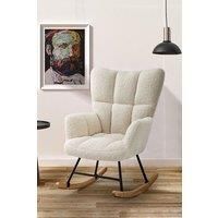 Tufted Upholstered Rocking Chair with Pocket