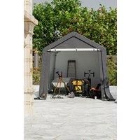 4x6FT Galvanized Tube Storage Shed