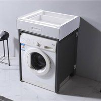 Living and Home Bathroom Dryer Washing Machine Stacking Kit with Drawer in White