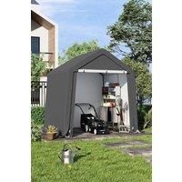 6x6FT Garden Waterproof Galvanized Tube Storage Shed Tool House