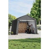 10x10FT Waterproof Galvanized Tube Storage Shed with Steel Frame