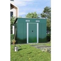 Green Compact Metal Garden Storage Tool Shed