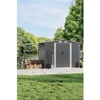Outdoor Garden Metal Storage Tool Shed with Lean-to
