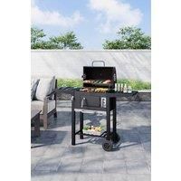 Portable Outdoor Charcoal Barbecue Grill with Smoke Stack