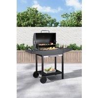 Outdoor Garden Charcoal BBQ Grill with Side Table
