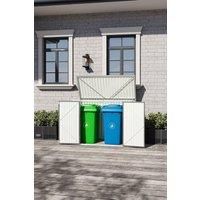 Durable Outdoor Garden Trash Can Bin Steel Storage Shed