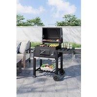 Outdoor Garden Charcoal BBQ Grill with Portable Trolley